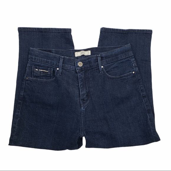 Levi's Womens 10 Vintage Dark Wash Cropped Jeans - Picture 4 of 10